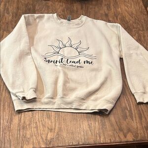 Gildan Cream Sweatshirt with Sun Graphic